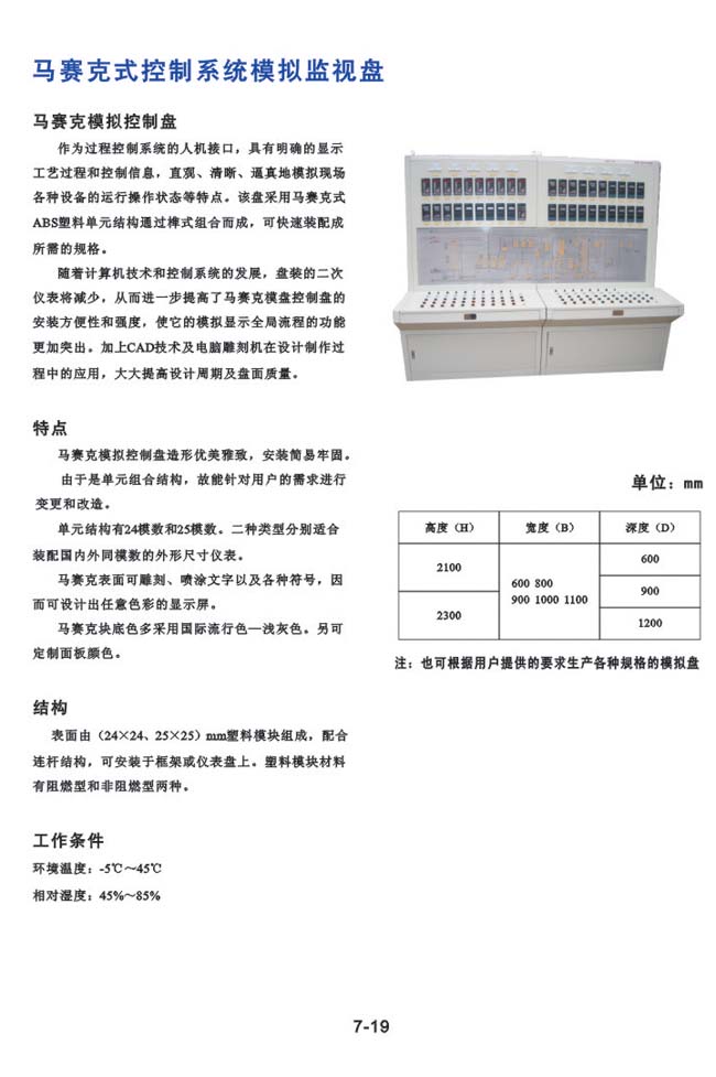 马赛克式控制系统模拟监视盘